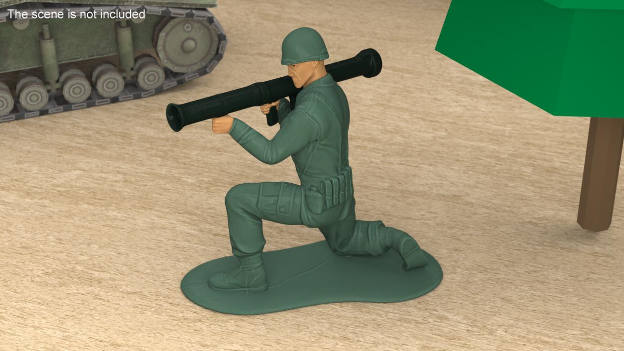 3D model Toy Soldier with Rocket Launcher Bazooka