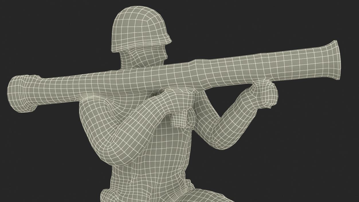 3D model Toy Soldier with Rocket Launcher Bazooka