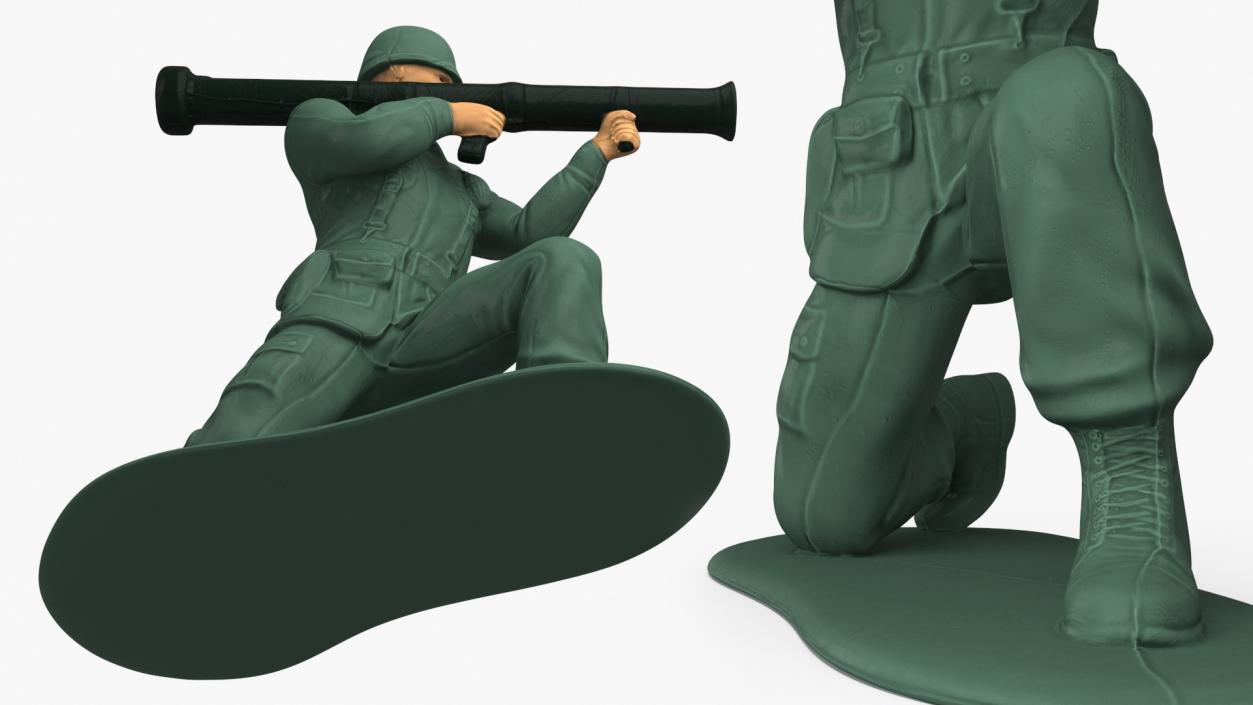 3D model Toy Soldier with Rocket Launcher Bazooka