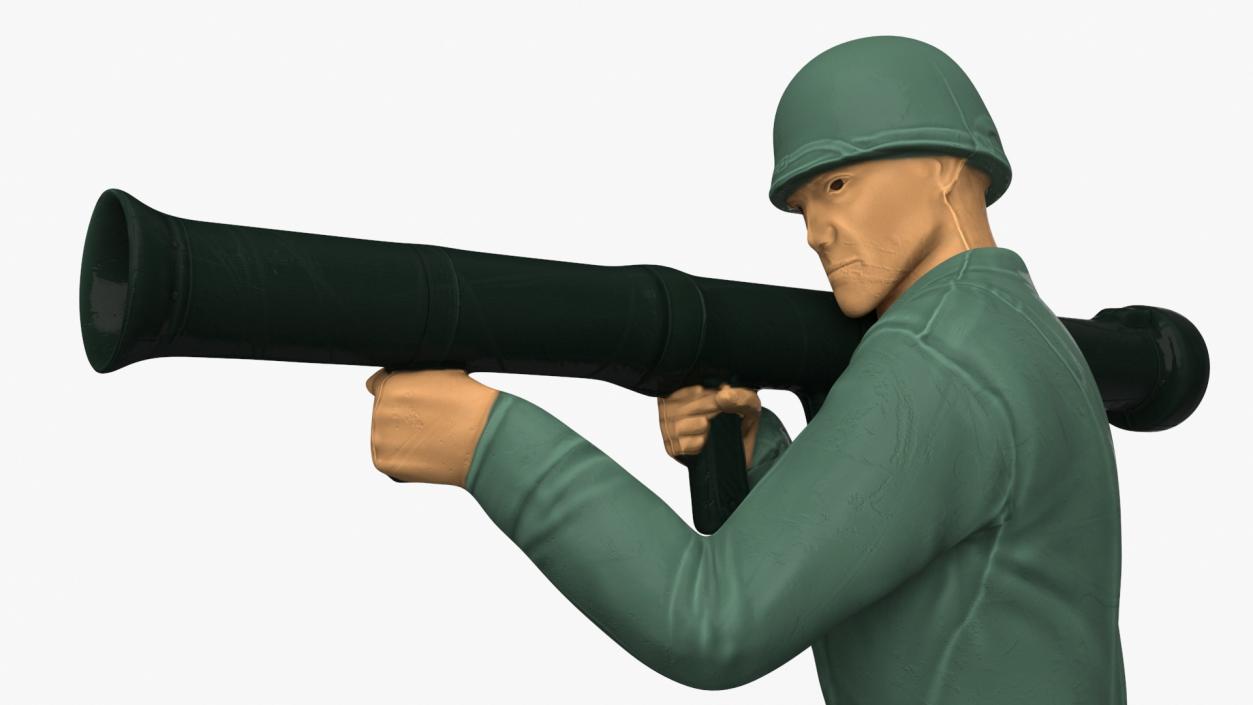 3D model Toy Soldier with Rocket Launcher Bazooka