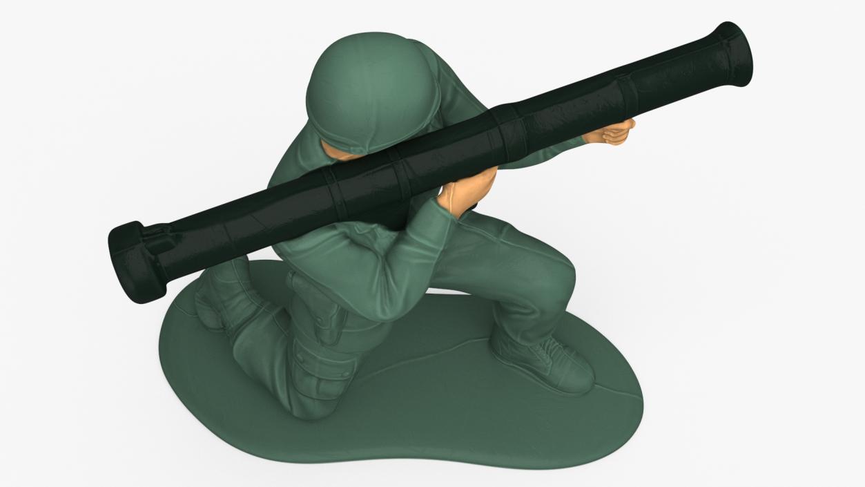 3D model Toy Soldier with Rocket Launcher Bazooka