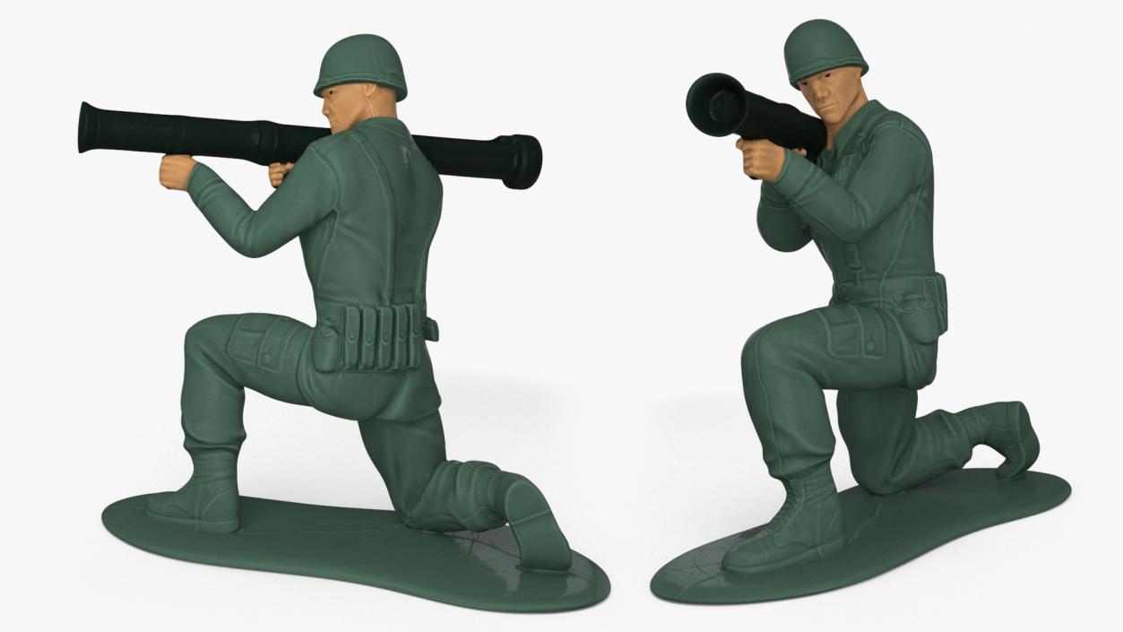 3D model Toy Soldier with Rocket Launcher Bazooka