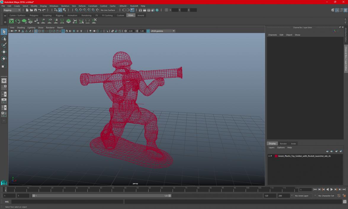 3D model Toy Soldier with Rocket Launcher Bazooka