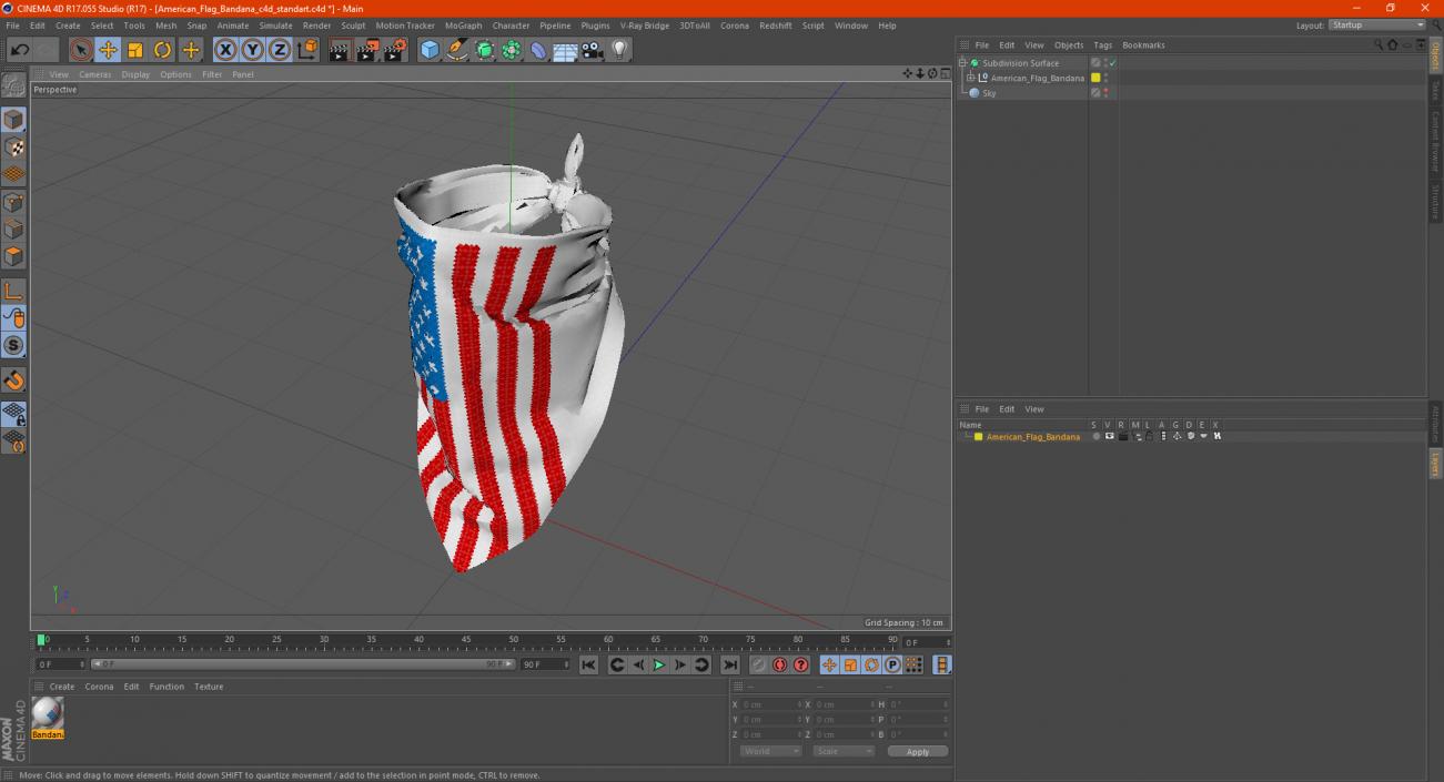 3D American Flag Bandana