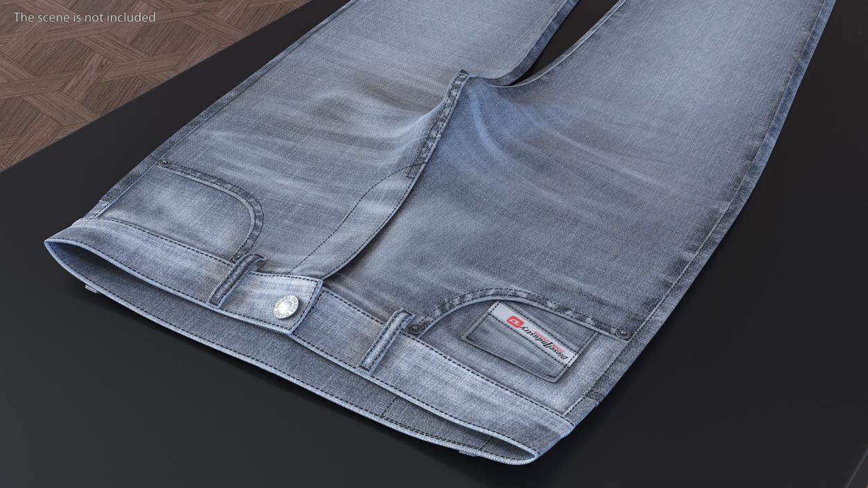 3D Denim Jeans Diesel for Men Gray