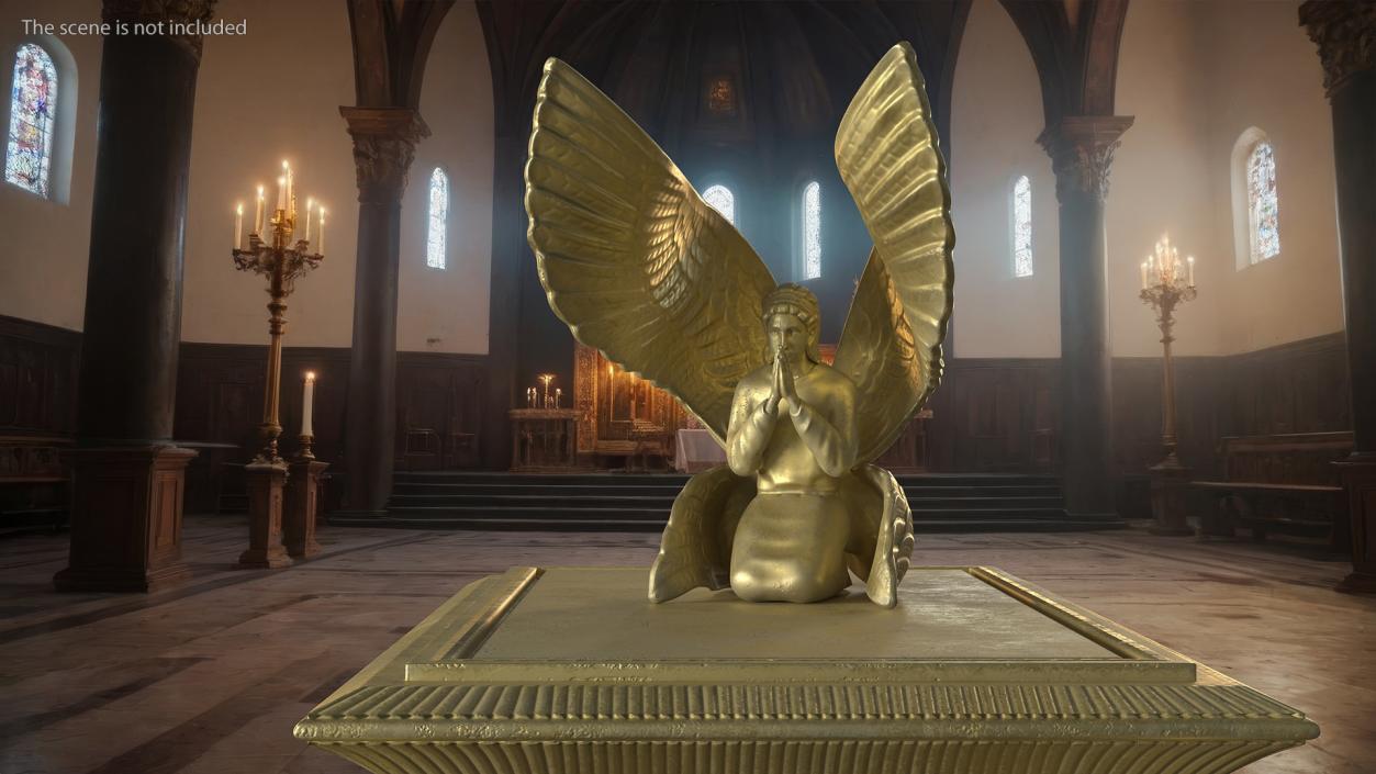 3D Praying Seraph Figure for 3D Print 2