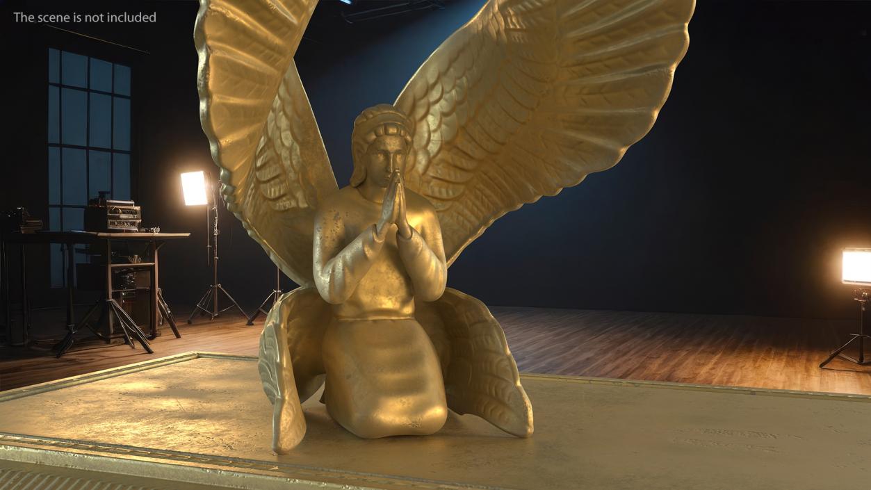 3D Praying Seraph Figure for 3D Print 2