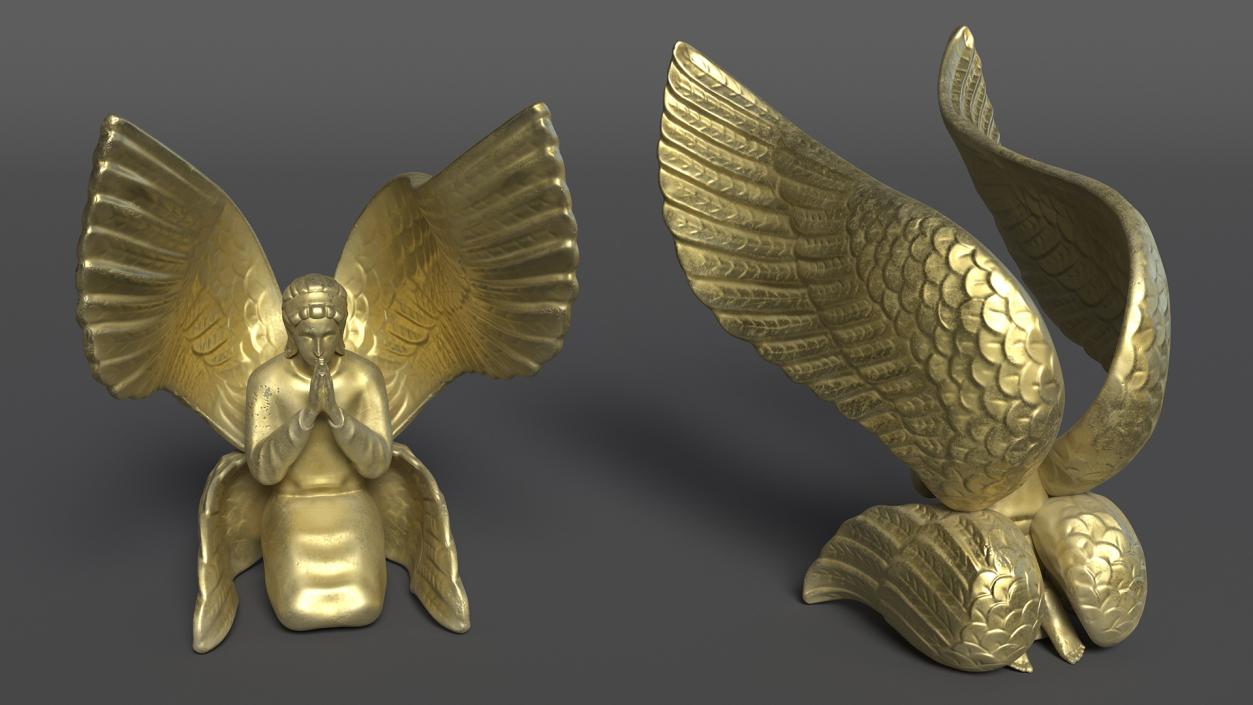 3D Praying Seraph Figure for 3D Print 2