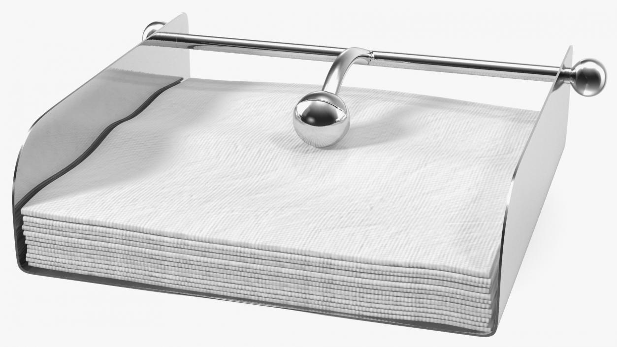 Napkin Holder Stainless Steel Full 3D model