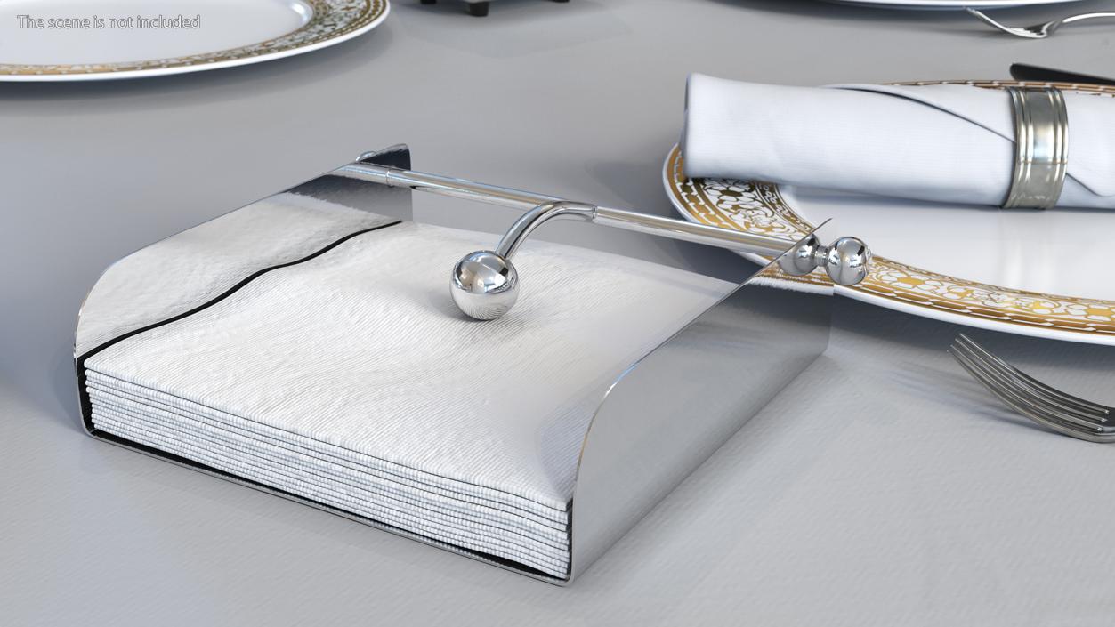 Napkin Holder Stainless Steel Full 3D model