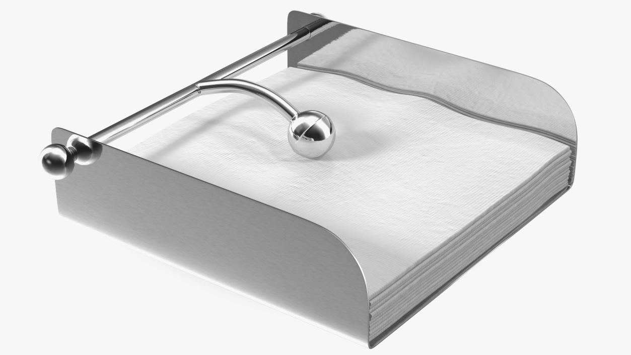 Napkin Holder Stainless Steel Full 3D model