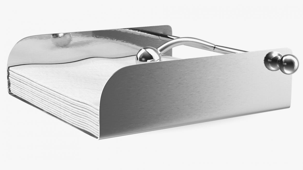 Napkin Holder Stainless Steel Full 3D model