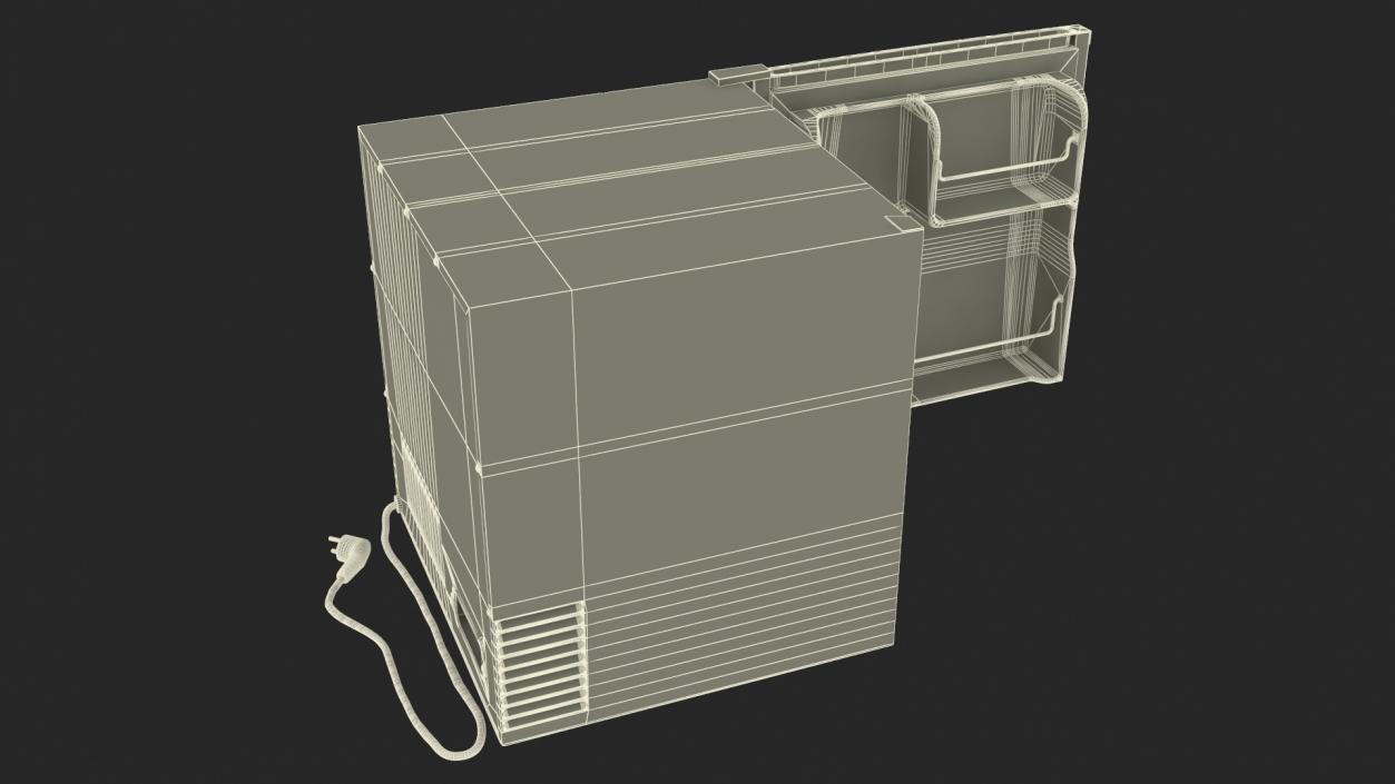 3D Single Door Mini Fridge model