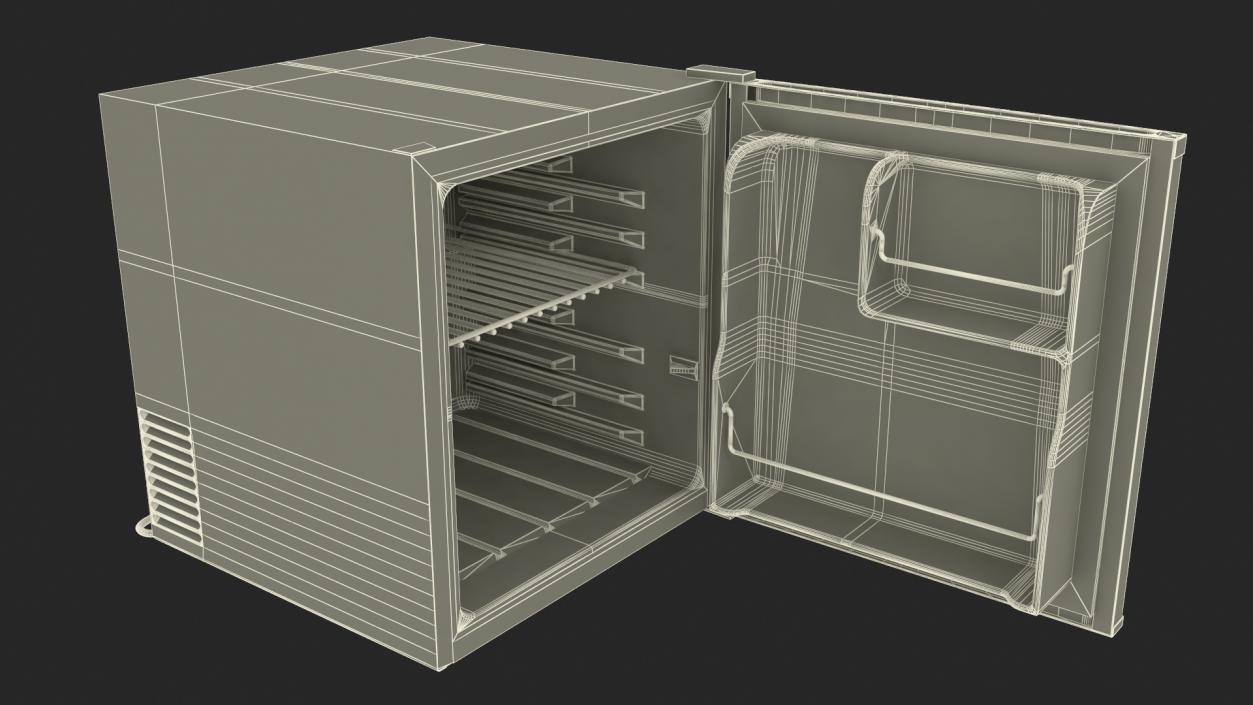 3D Single Door Mini Fridge model