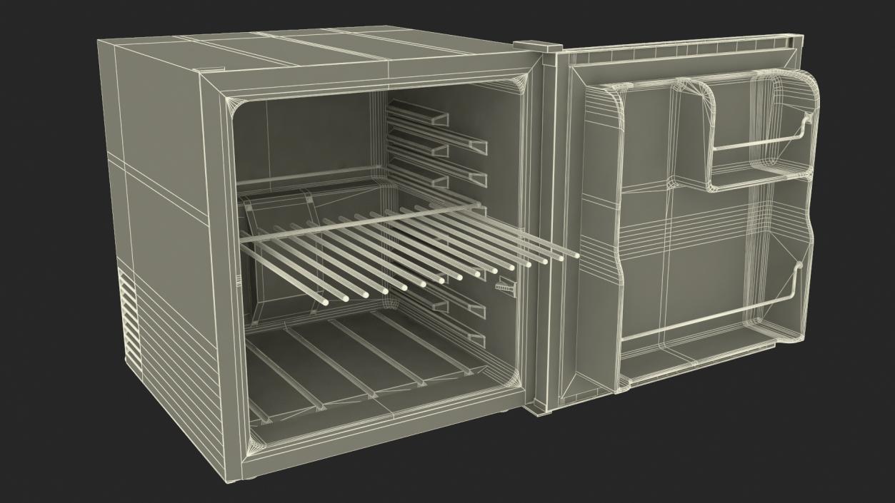 3D Single Door Mini Fridge model