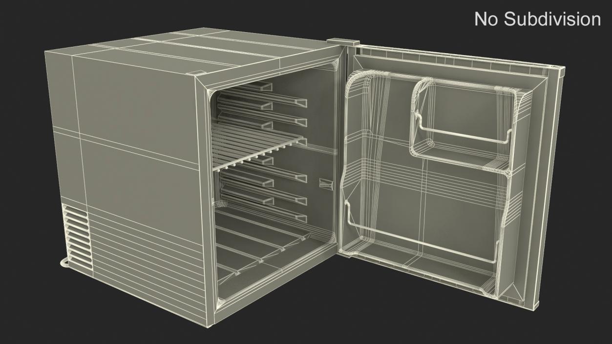 3D Single Door Mini Fridge model