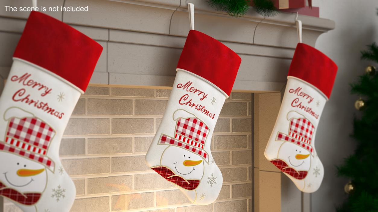 3D Xmas Snowman Stocking