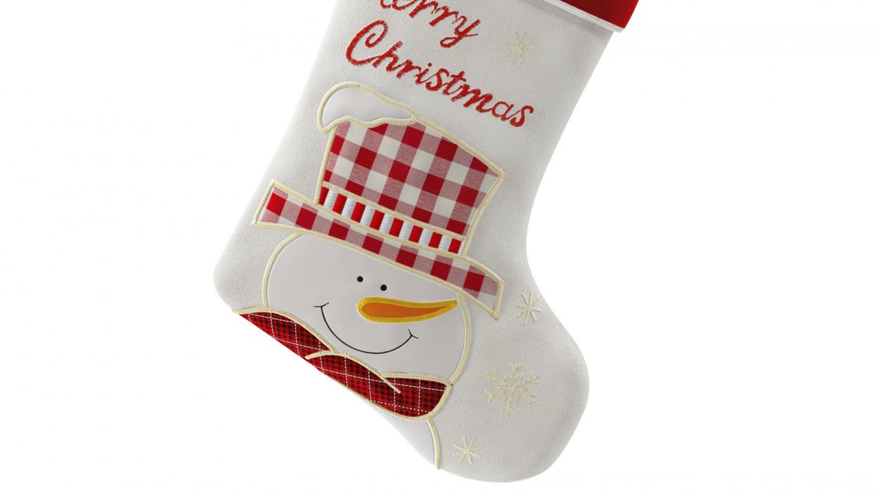 3D Xmas Snowman Stocking