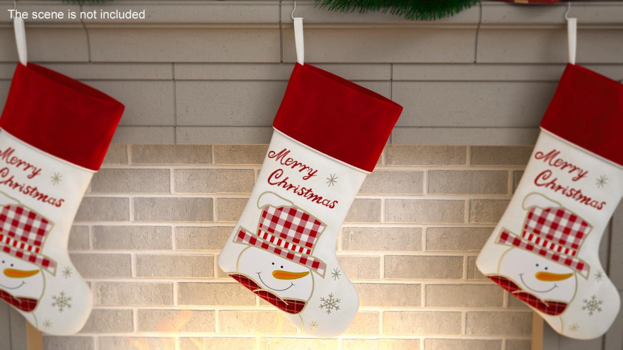 3D Xmas Snowman Stocking