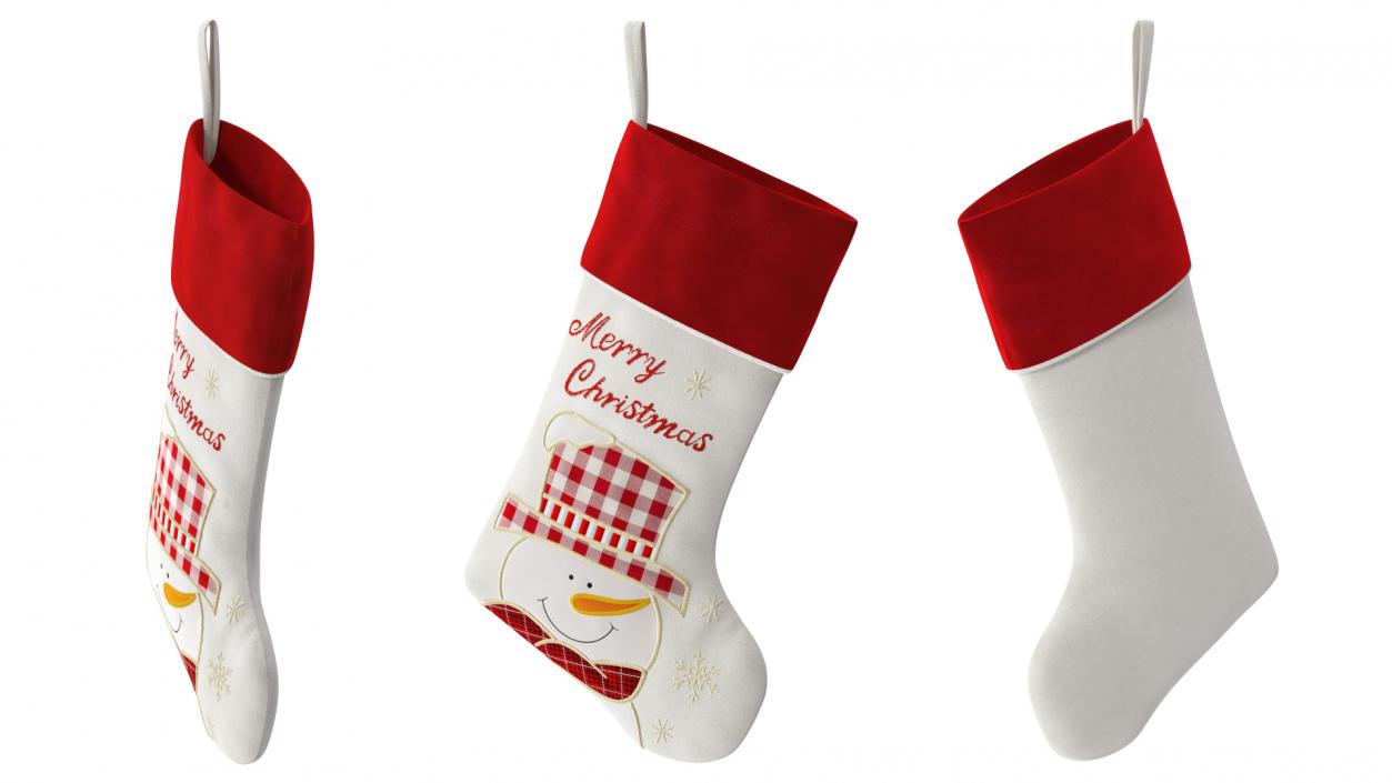 3D Xmas Snowman Stocking