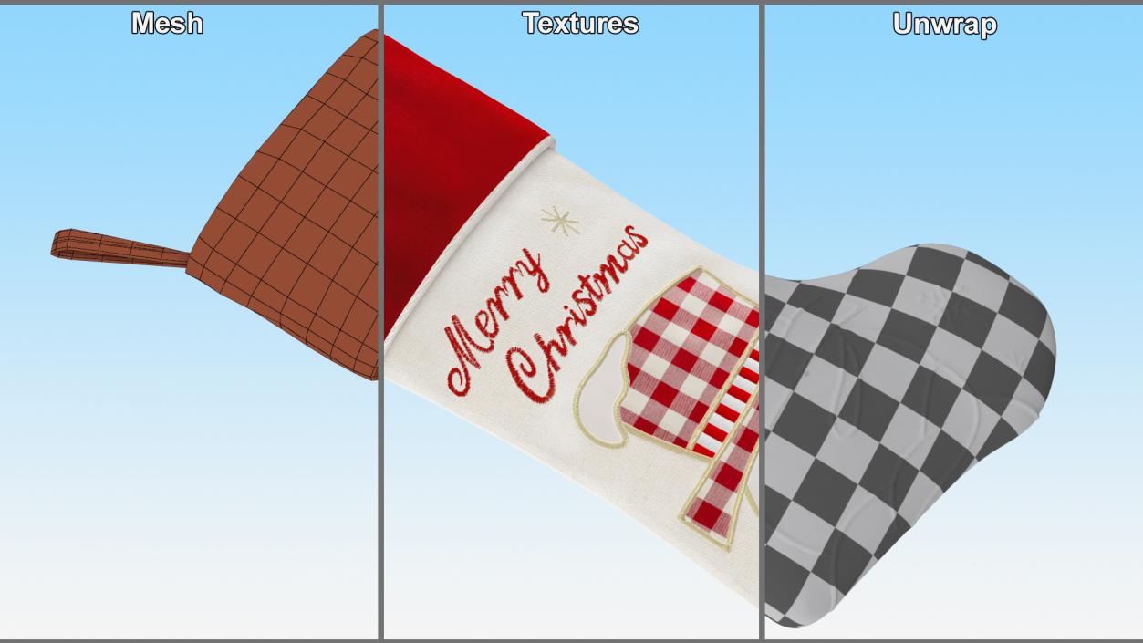 3D Xmas Snowman Stocking