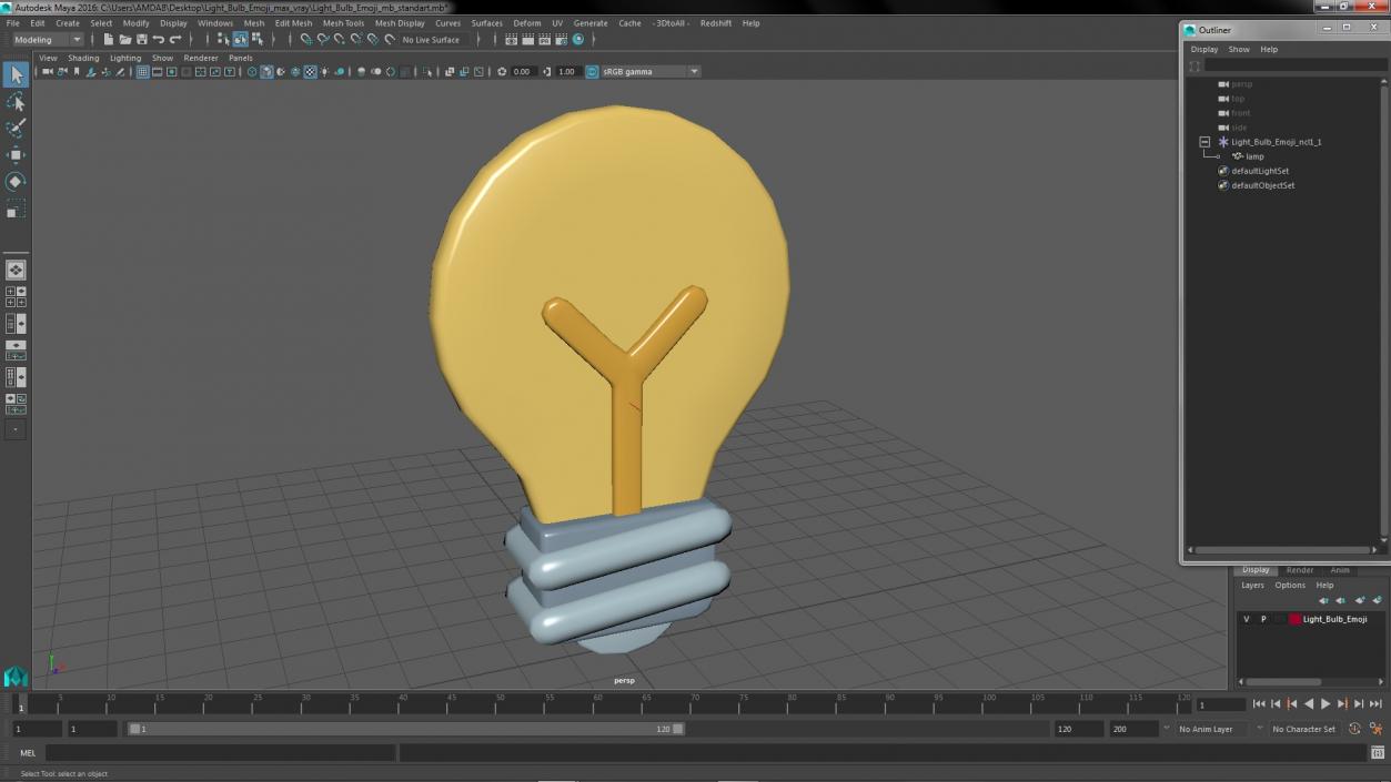 3D Light Bulb Emoji