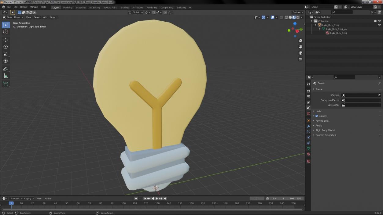 3D Light Bulb Emoji