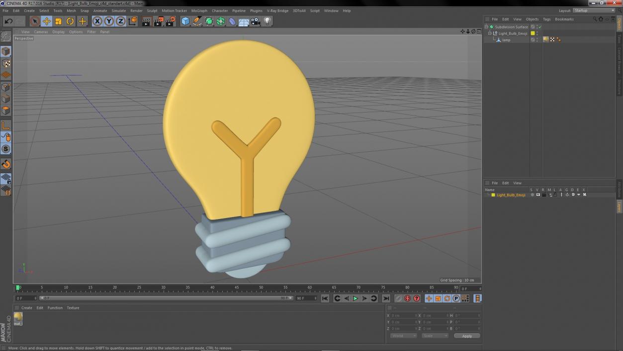 3D Light Bulb Emoji