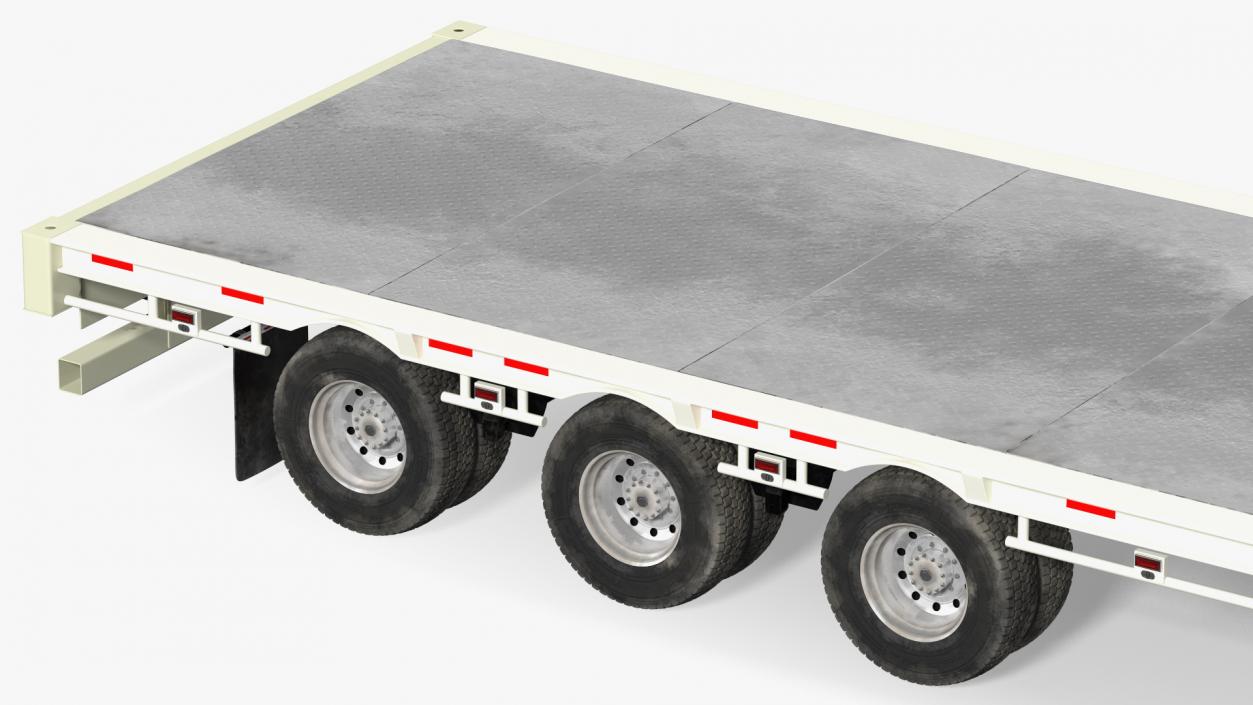 Volvo Truck with Axle Extendable Trailer Rigged 3D