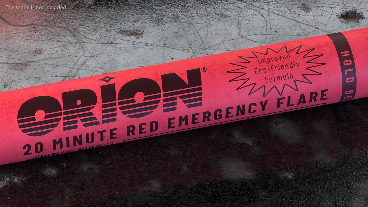 Orion Safety 20 Minute Red Road Flare 3D