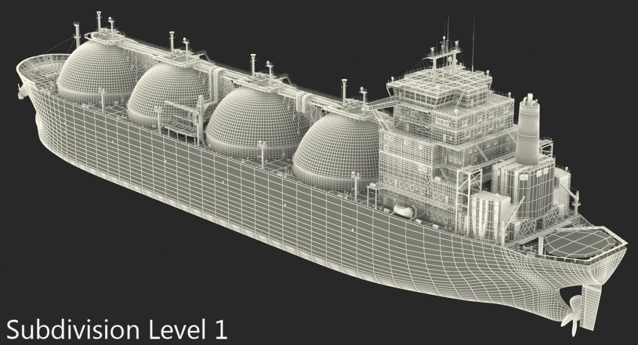 Gas Carrier Ship Generic 3D model