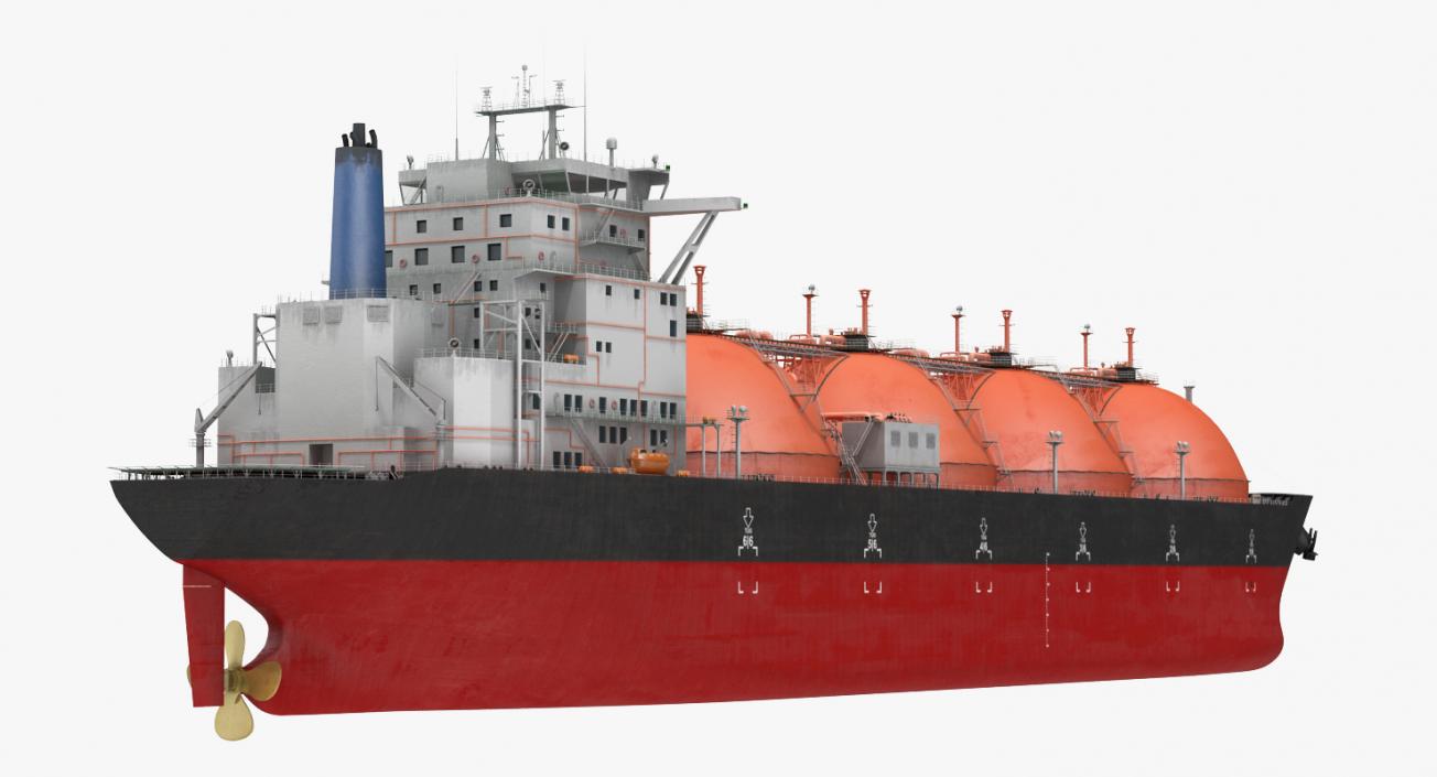 Gas Carrier Ship Generic 3D model