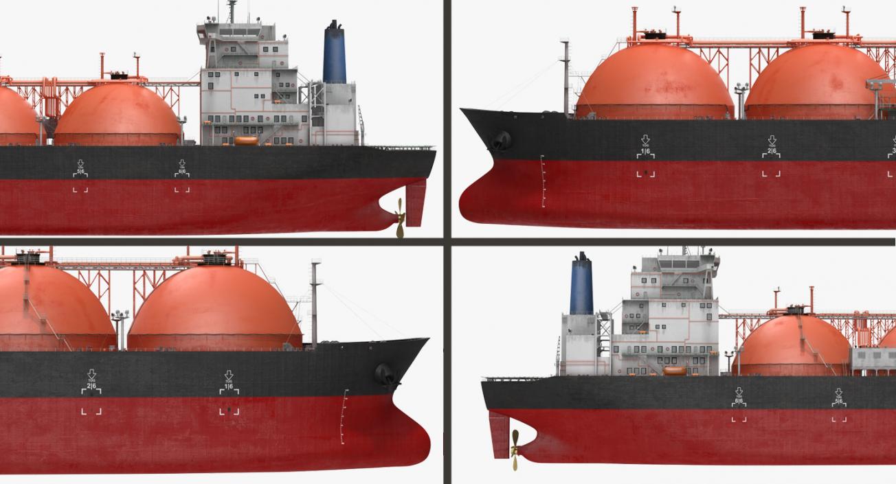 Gas Carrier Ship Generic 3D model