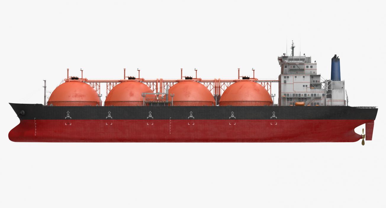 Gas Carrier Ship Generic 3D model