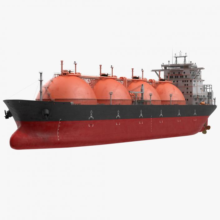 Gas Carrier Ship Generic 3D model