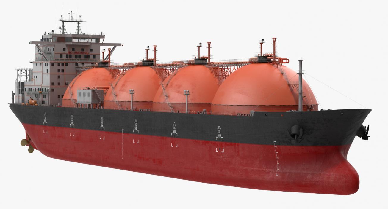 Gas Carrier Ship Generic 3D model