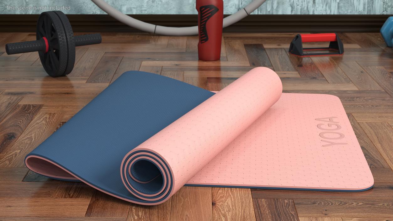 3D model Yoga Mat Folded Pink