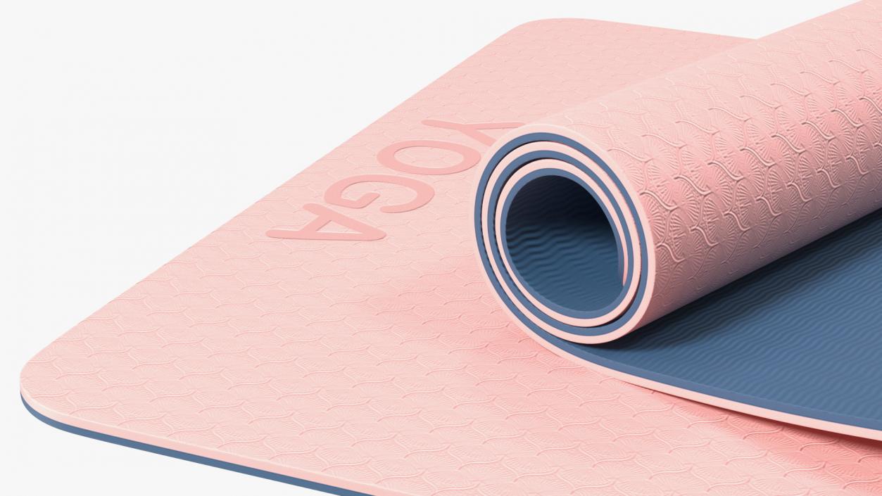 3D model Yoga Mat Folded Pink