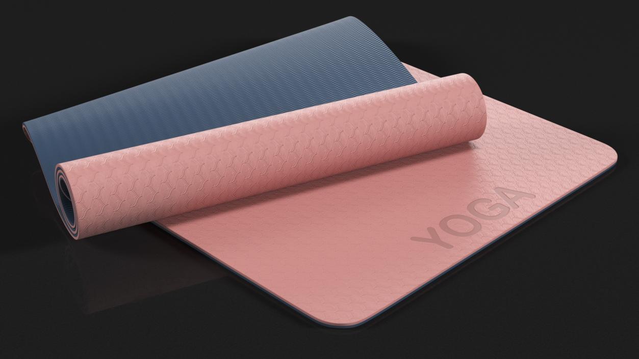 3D model Yoga Mat Folded Pink