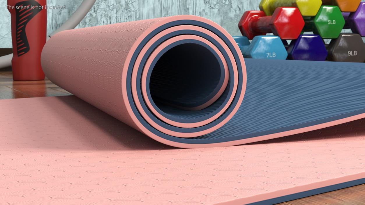 3D model Yoga Mat Folded Pink