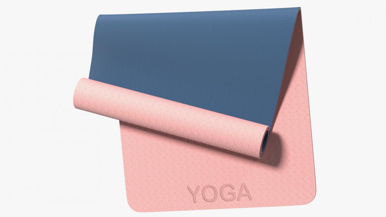 3D model Yoga Mat Folded Pink