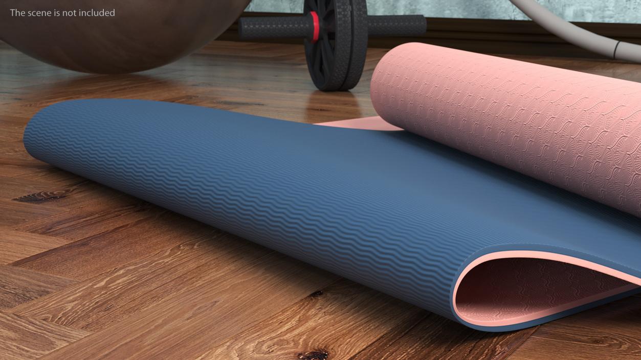 3D model Yoga Mat Folded Pink