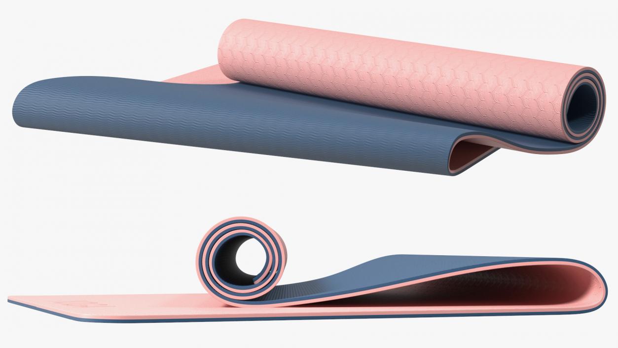 3D model Yoga Mat Folded Pink