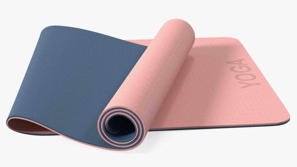 3D model Yoga Mat Folded Pink