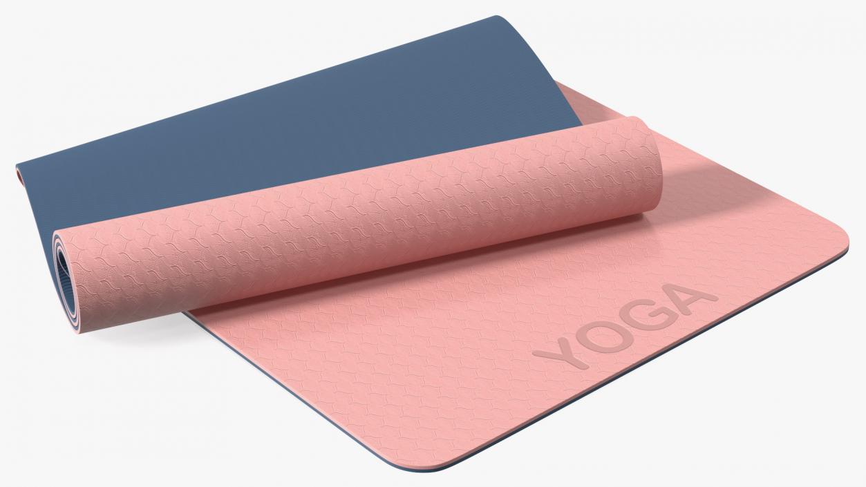 3D model Yoga Mat Folded Pink