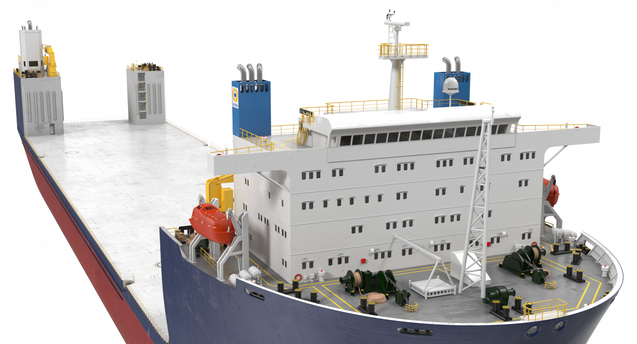 Heavy Lift Vessel Rigged 3D model