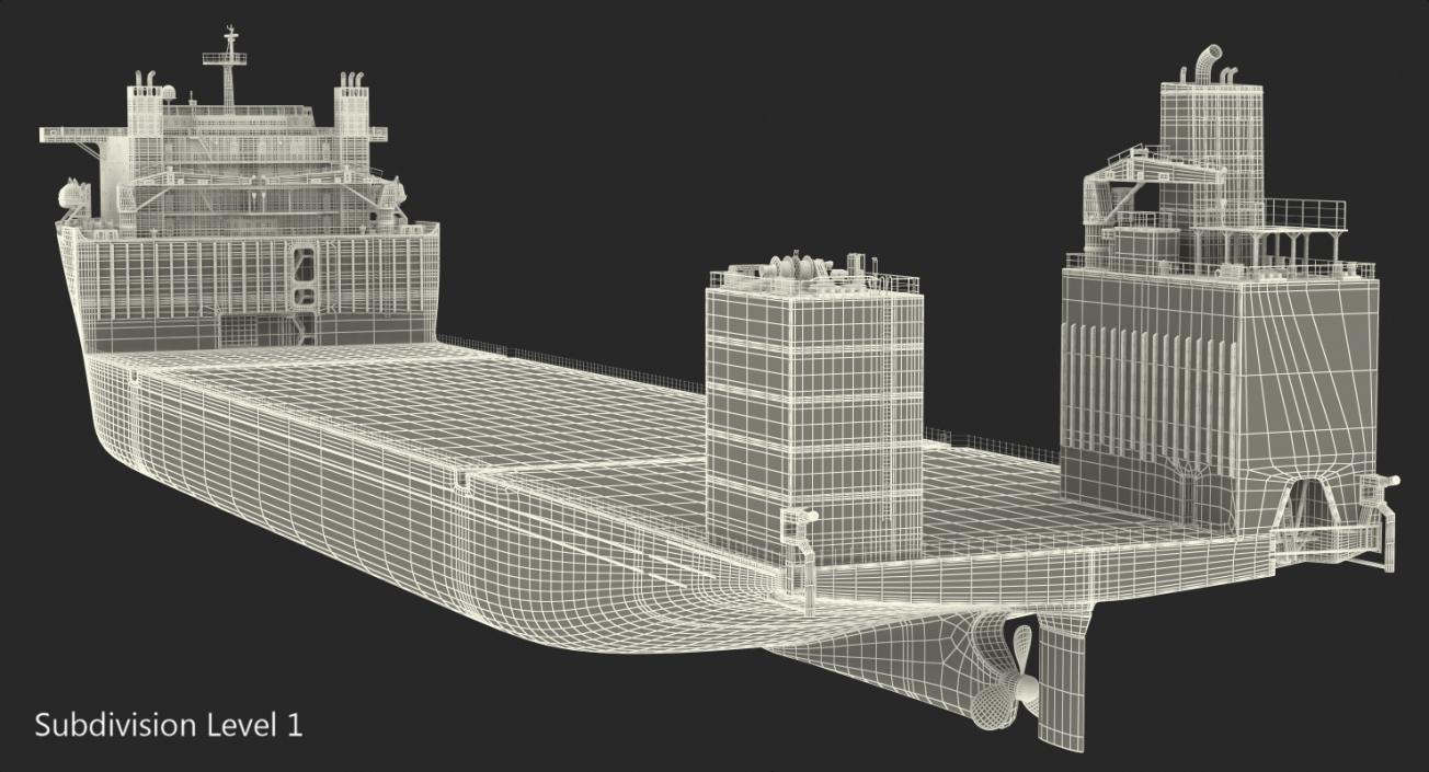 Heavy Lift Vessel Rigged 3D model