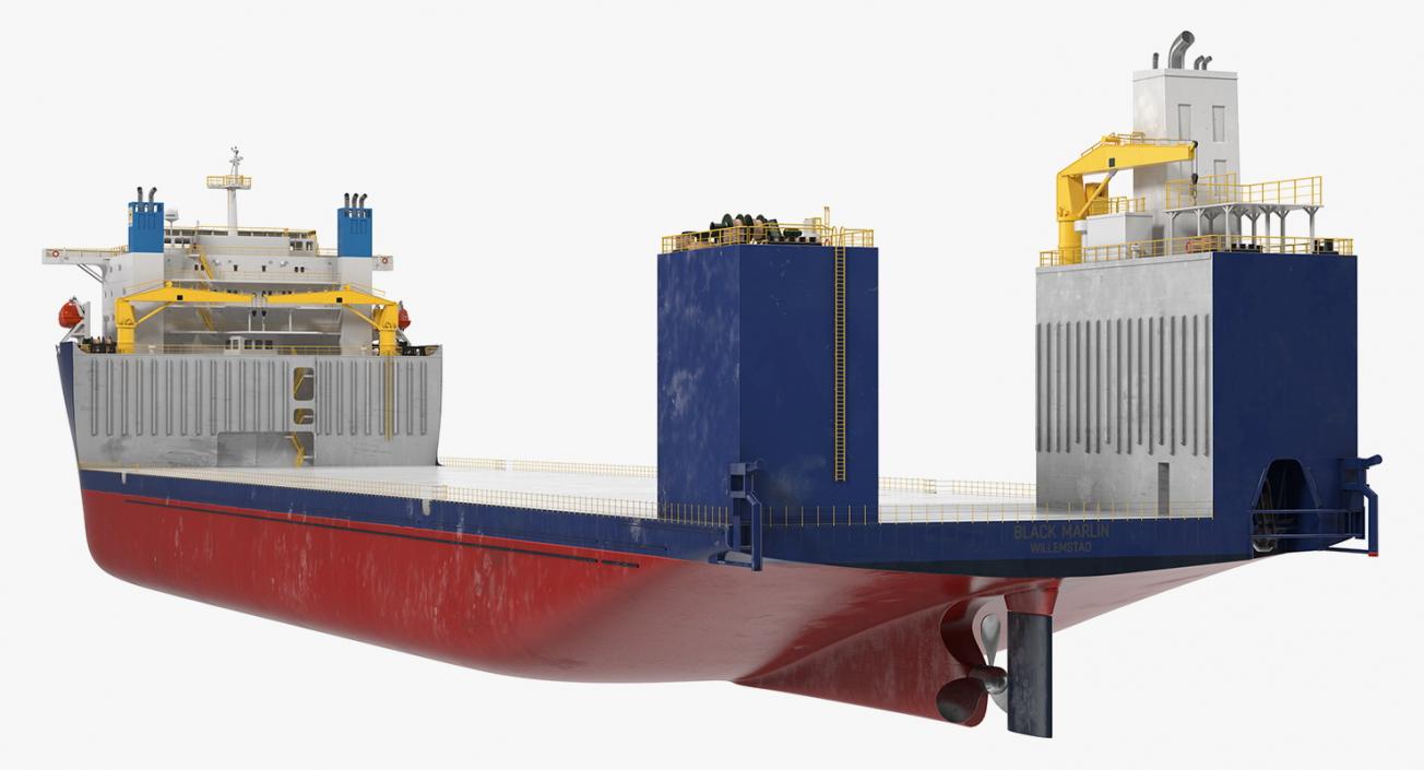 Heavy Lift Vessel Rigged 3D model