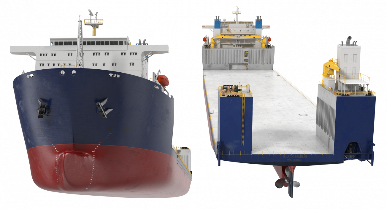 Heavy Lift Vessel Rigged 3D model