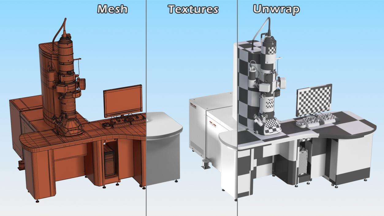 Transmission Electron Microscope JEOL With Control System 3D